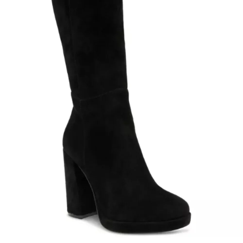 Steve Madden Women's Marcello Platfrom leather Suede Boots - Picture 2 of 8